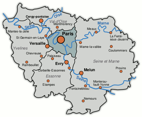Carte région carte